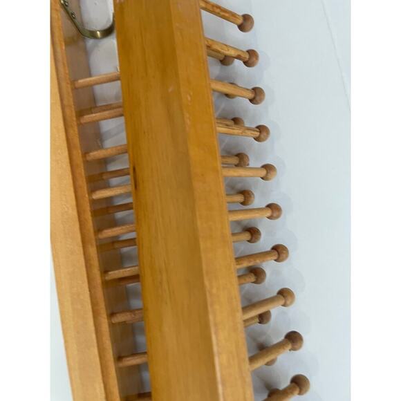 1980 VTG TIES RACK WOODEN OAK WOOD HOLD TIES AND BELTS Set Of 2 VERSATILE - Picture 8 of 14